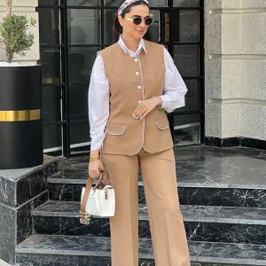 وست و شلوار زنانه کرپ آنجل