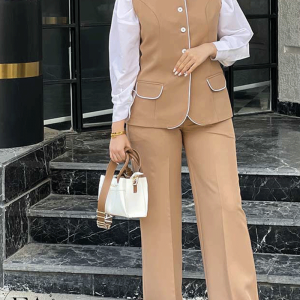 وست و شلوار زنانه کرپ آنجل