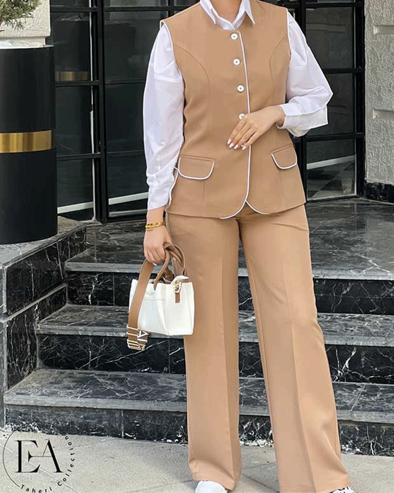 وست و شلوار زنانه کرپ آنجل